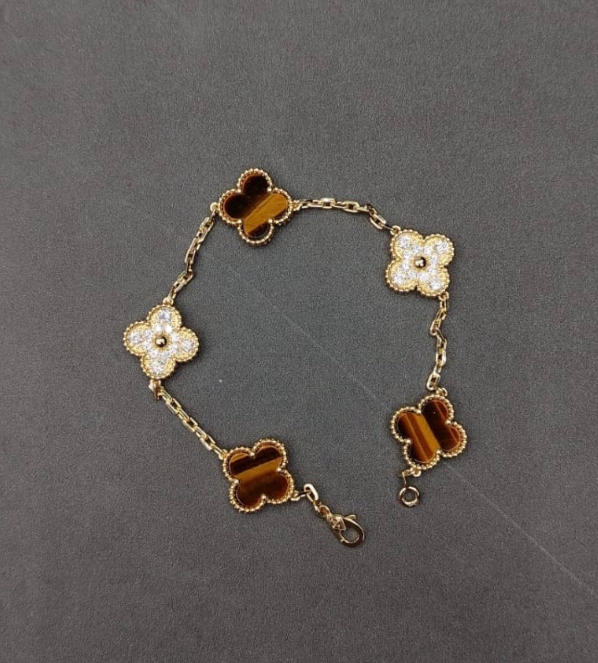 Pulsos Van Cleef plata 925 con baño de oro 18k
