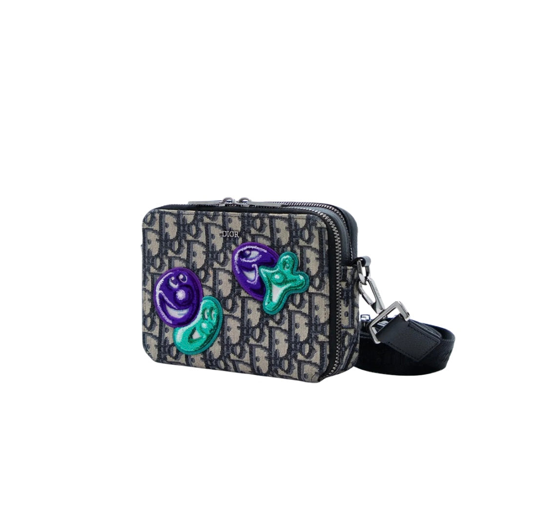 Christian Dior x Kenny Scharf Double Zip Crossbody Pouch
