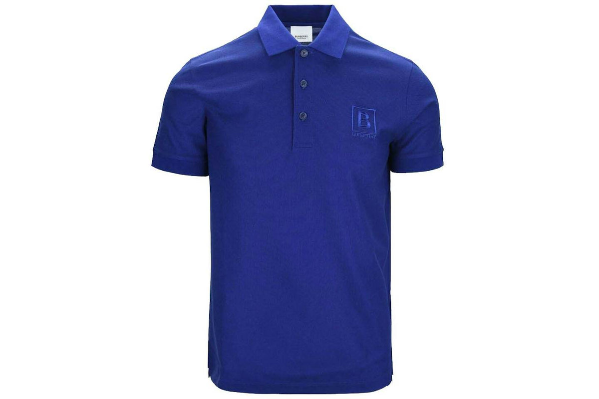 BURBERRY Polo de piqué Azul