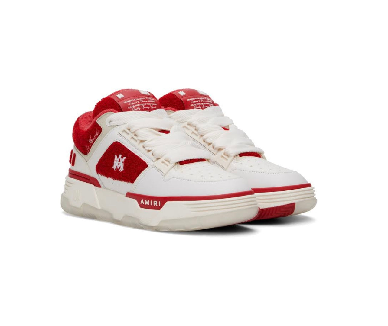 Amiri White & Red Varsity MA-1