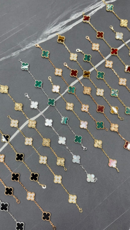 Pulsos Van Cleef plata 925 con baño de oro 18k