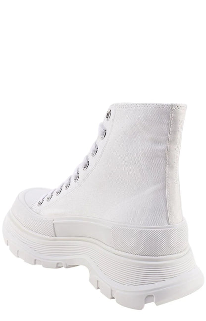 Alexander Mcqueen Bota Blanca Piel