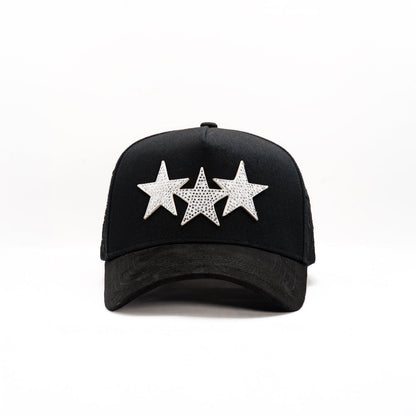 starhats negra estrellas blancas