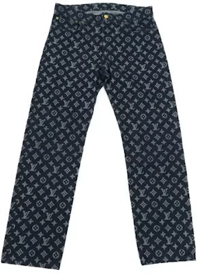 LOUIS VUITTON Straight Printed Jeans Blue