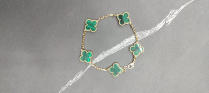 Pulsos Van Cleef plata 925 con baño de oro 18k