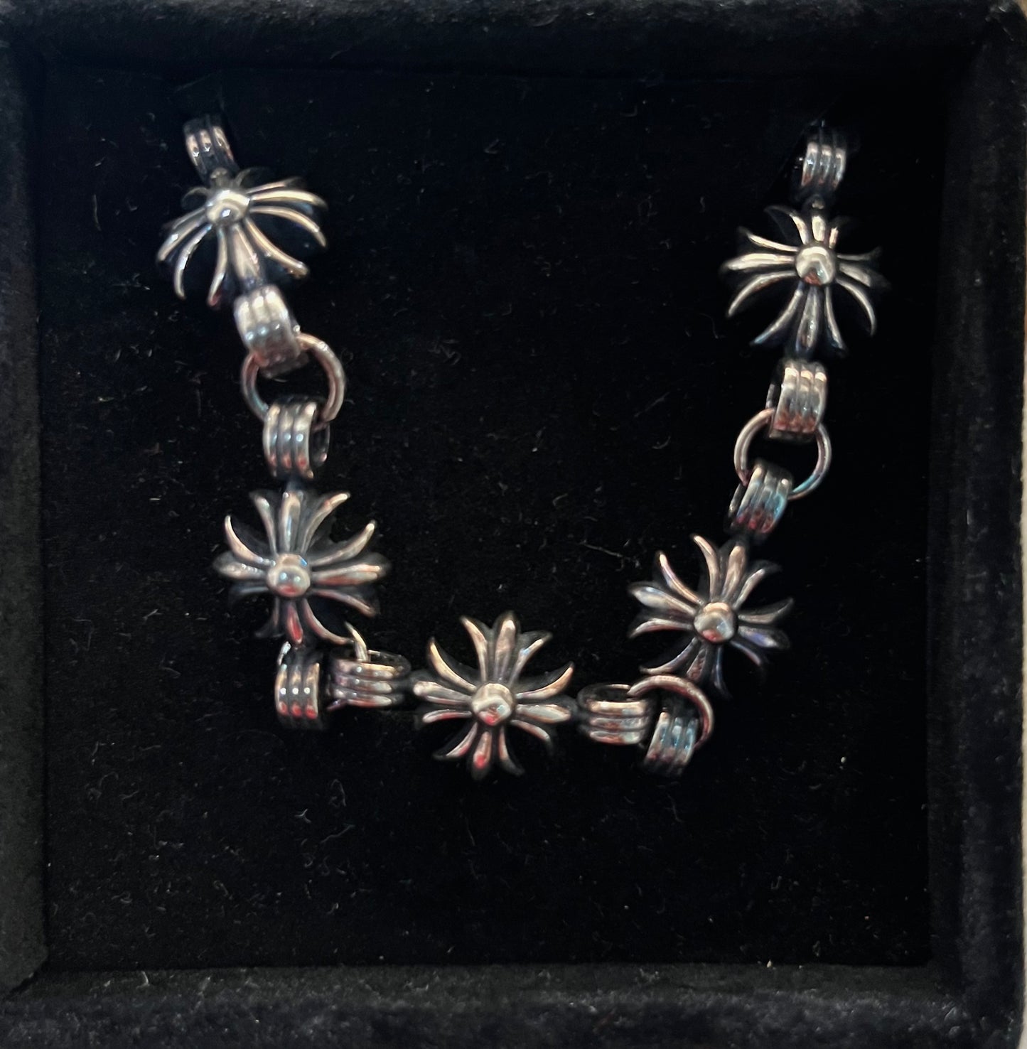 Pulso Tipo Chrome Hearts Cruces Plata 925
