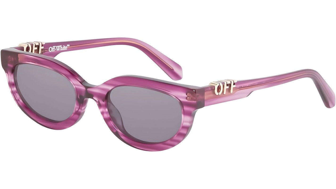 OFF-WHITE - SPARKS SUNGLASSES STRIPED PURPLE DARK GREY