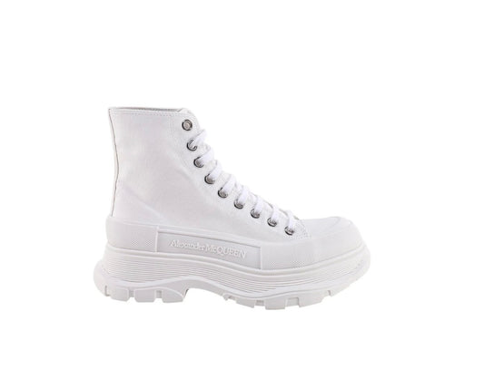 Alexander Mcqueen Bota Blanca Piel