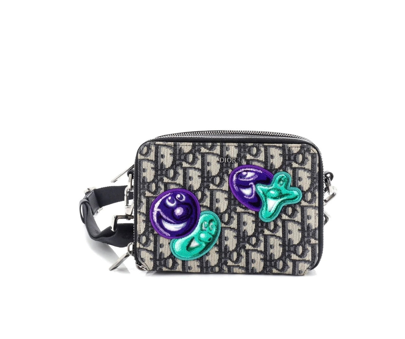 Christian Dior x Kenny Scharf Double Zip Crossbody Pouch