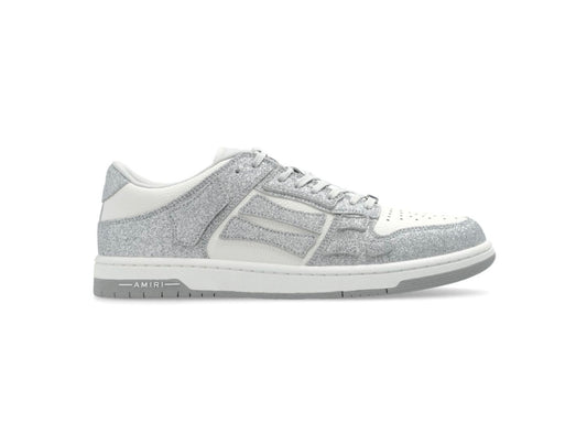 Amiri Shimmer Skel Top Low White and Silver