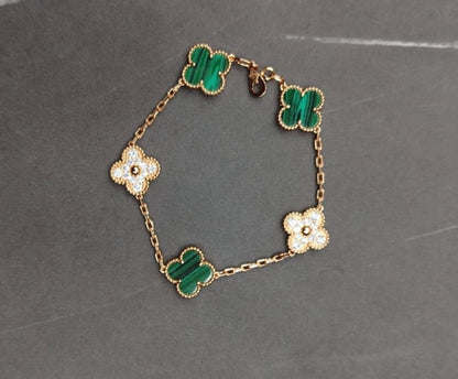 Pulsos Van Cleef plata 925 con baño de oro 18k