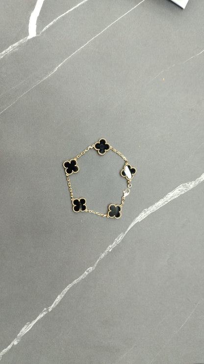 Pulsos Van Cleef plata 925 con baño de oro 18k