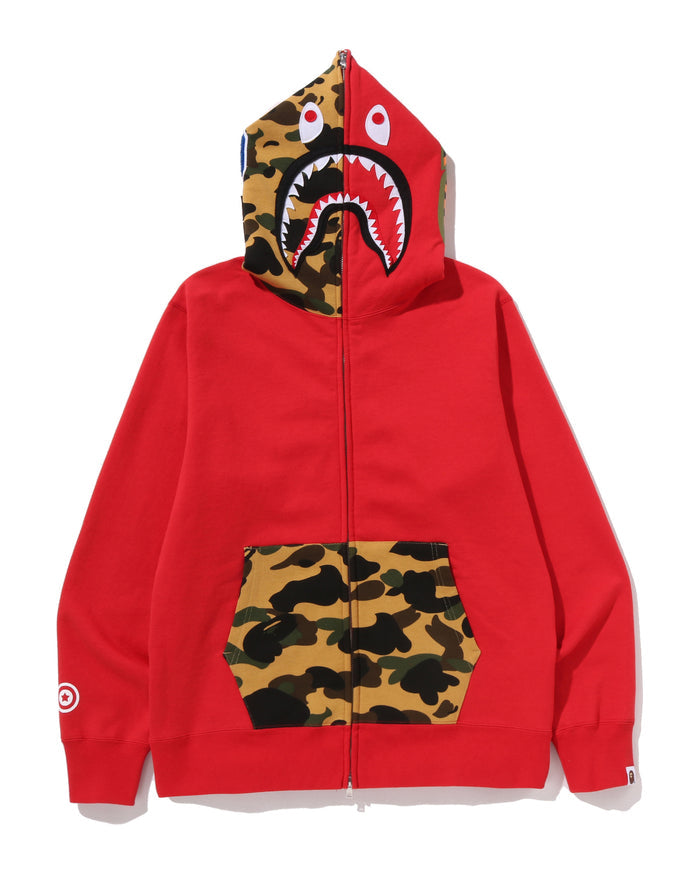 BAPE Shark Full Zip Hoodie Red