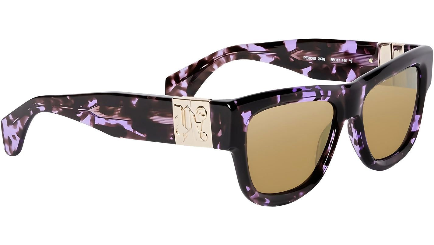 PALM ANGELS - MERRIL SUNGLASSES HAVANA PURPLE MIRROR GOLD