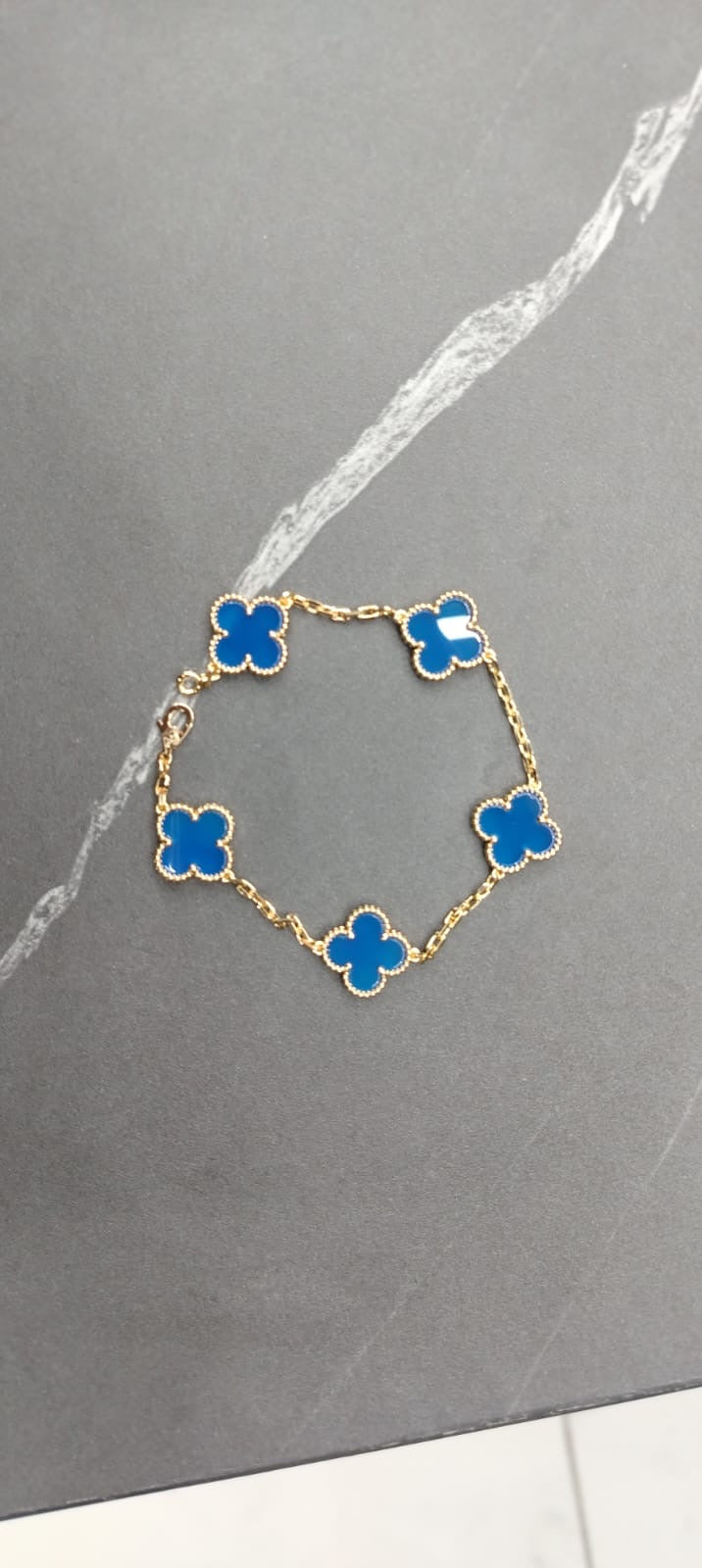 Pulsos Van Cleef plata 925 con baño de oro 18k