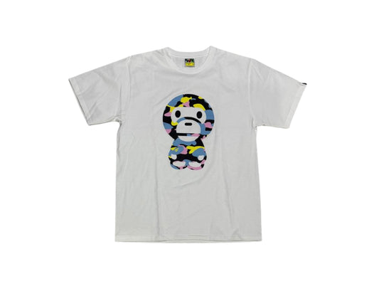BAPE Multi Camo Big Baby Milo T-shirt.