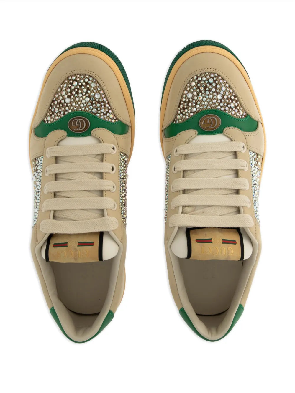 GUCCI Tenis Screener con GG con cristales