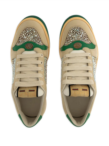 GUCCI Tenis Screener con GG con cristales