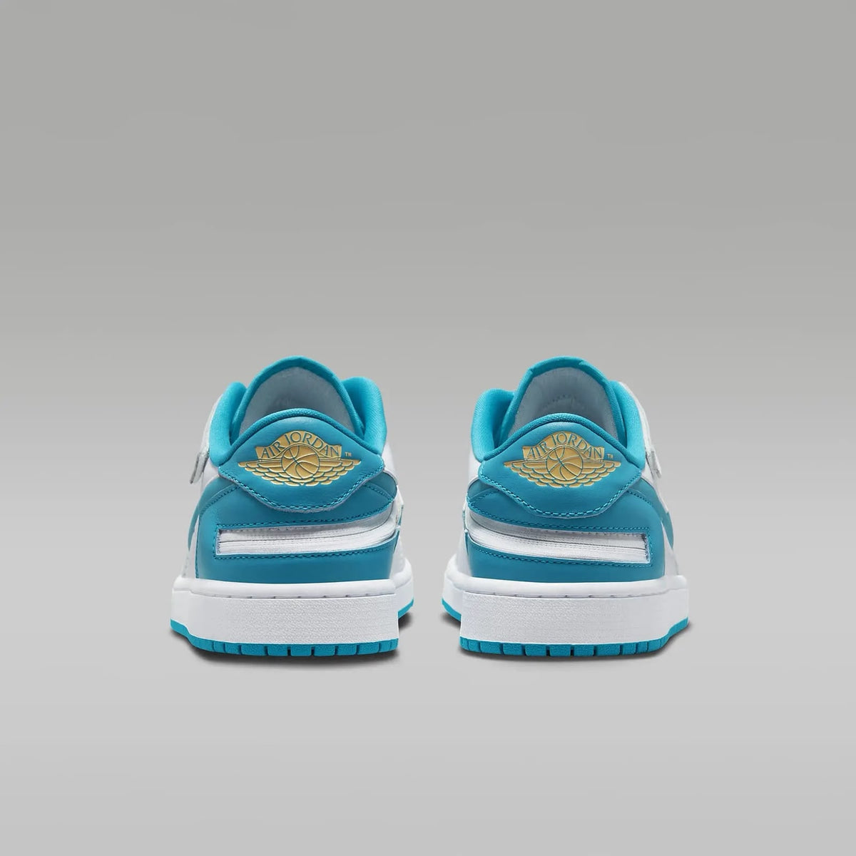 Jordan 1 Low FlyEase Blanco Aquatone Celestial Dorado