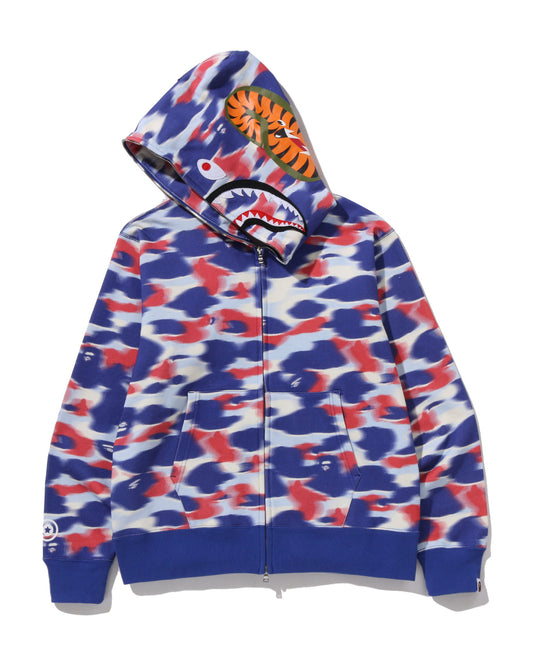 Bathing Ape Screen Camo Shark Full Zip Hoodie
