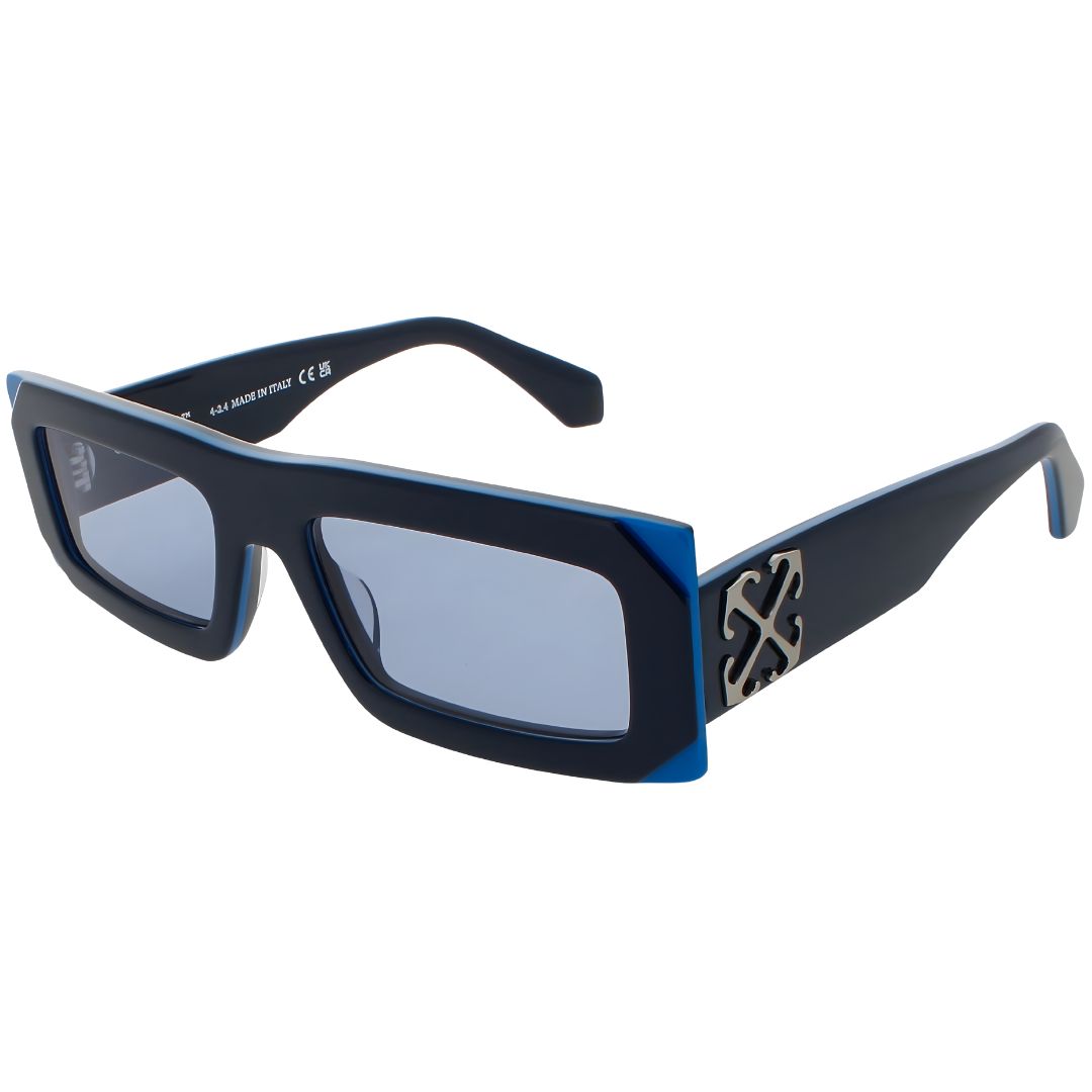 Lentes off white azul