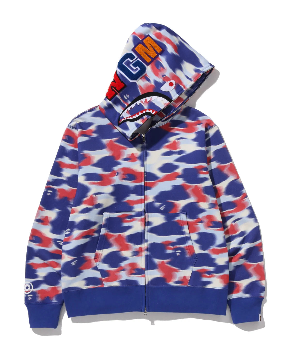 Bathing Ape Screen Camo Shark Full Zip Hoodie