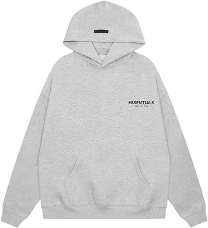 ESSENTIALS hoodie Fleece PULLOVER gris