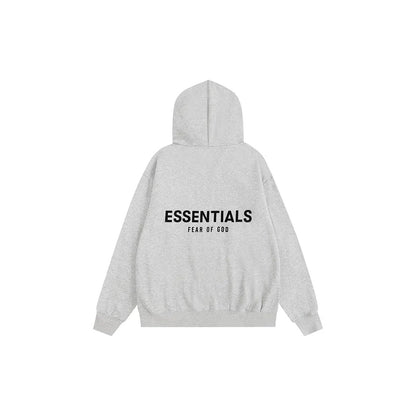 ESSENTIALS hoodie Fleece PULLOVER gris