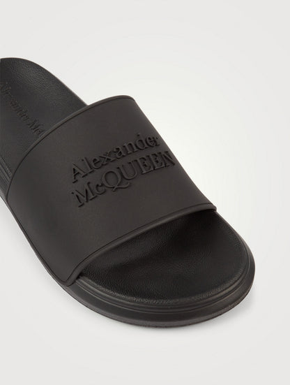 Alexander Mcqueen Logo Pool Slide Sandals